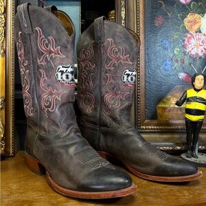 Tony Lama 100th Anniversary Cowboy Boots • Brown Leather • USA Made
Size 11 D